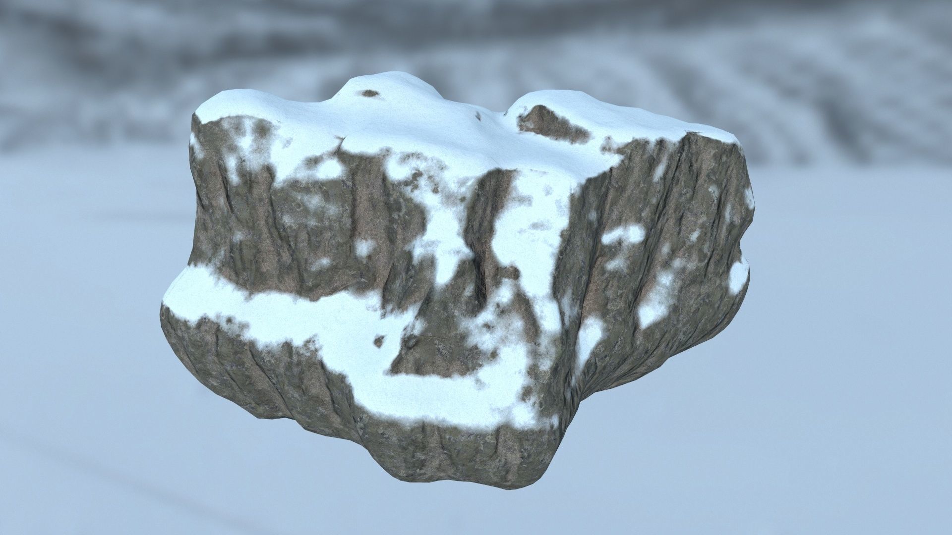 snow rocks Low-poly 3D model_4