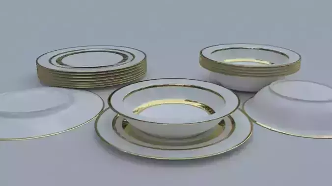 Plate set of plates and saucers