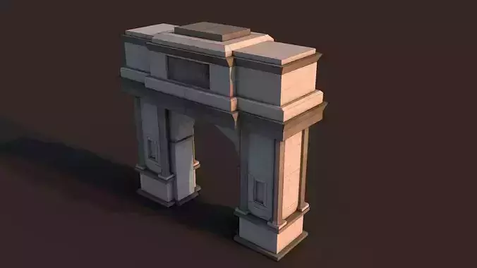 Rome arch Low-poly 3D model