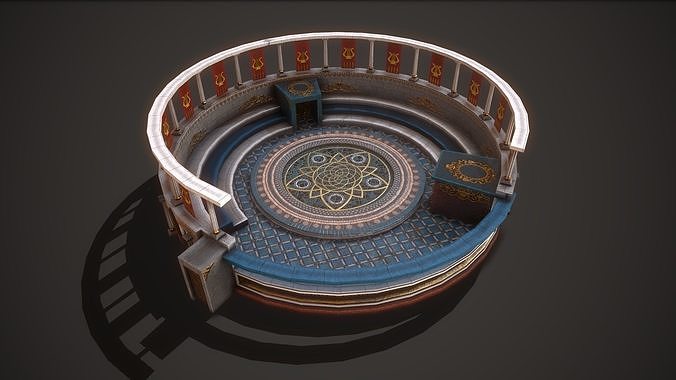 Ancient Theater 02 Low-poly 3D model