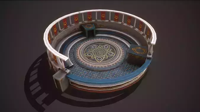 Ancient Theater 02 Low-poly 3D model