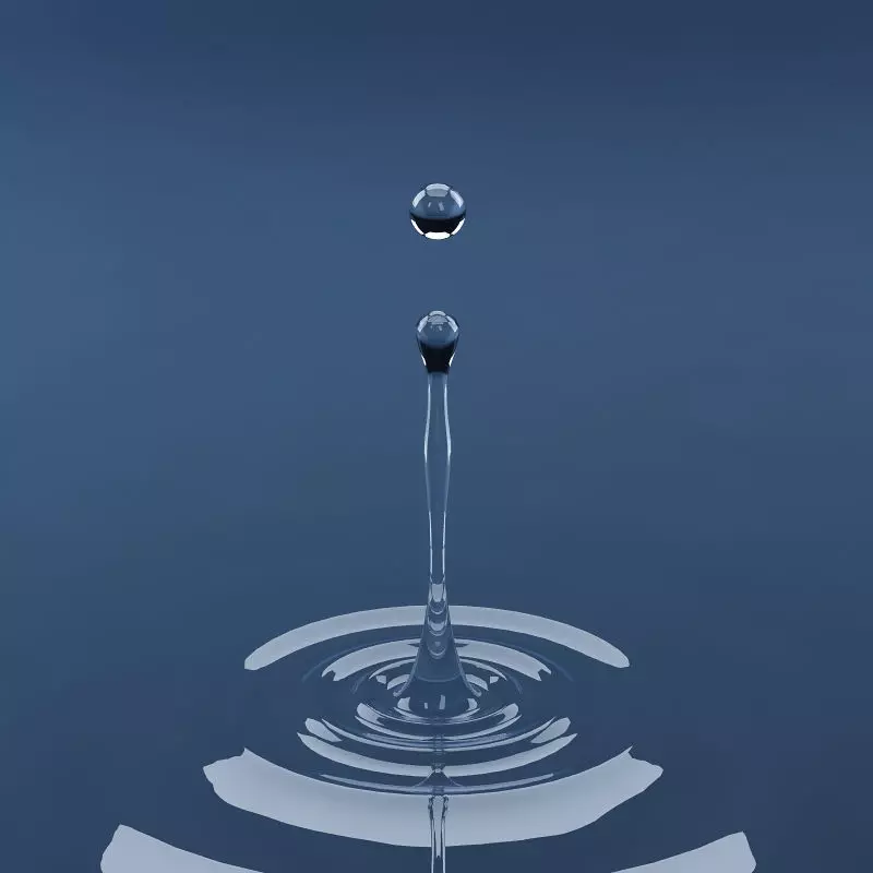 Splash water drop 15  3D model_0
