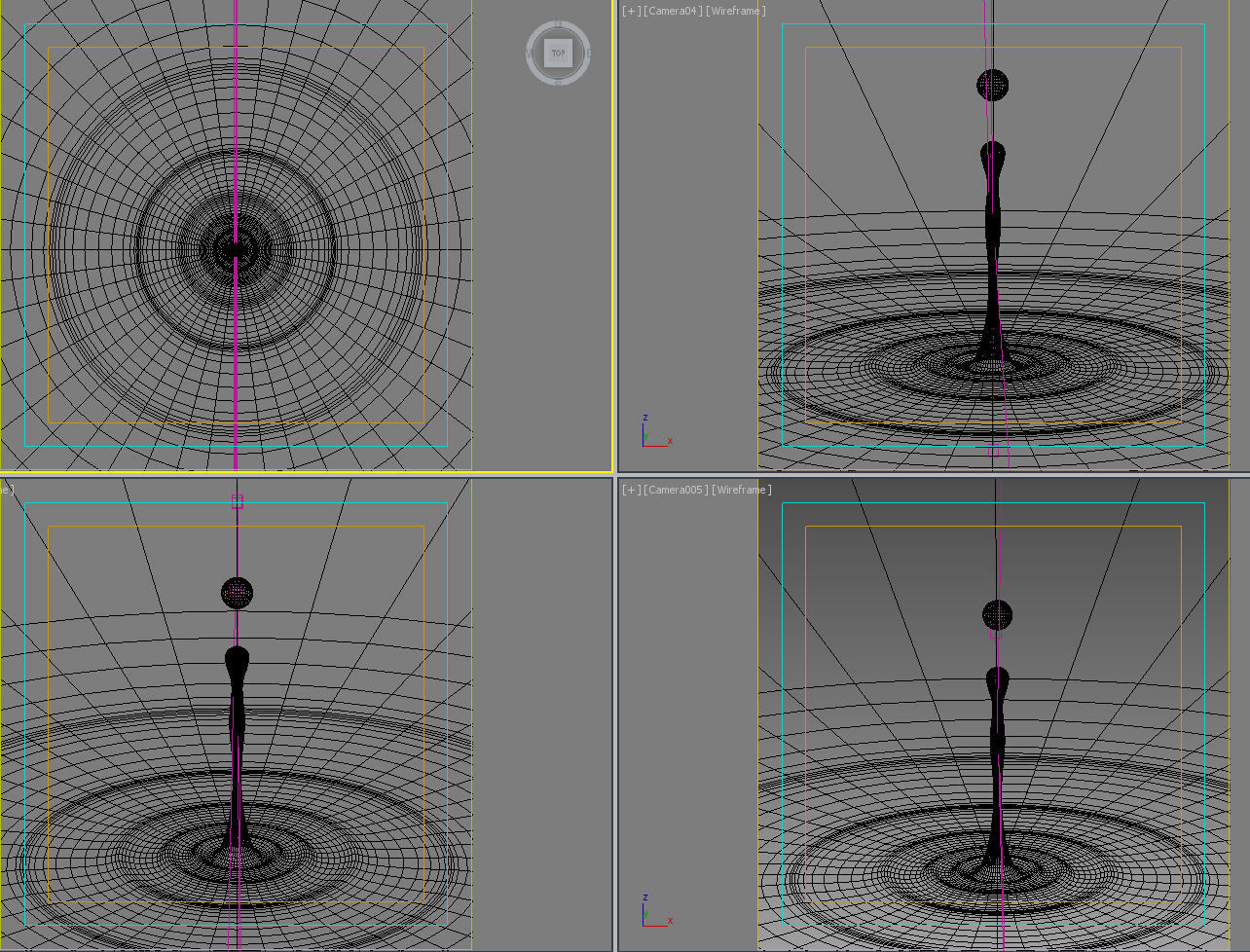 Splash water drop 15  3D model_5