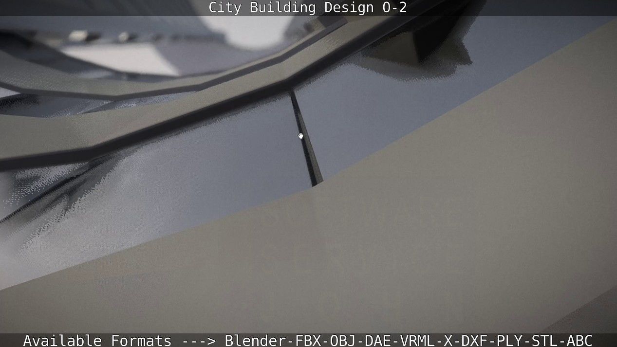 City Building Design O-2 Low-poly 3D model_58