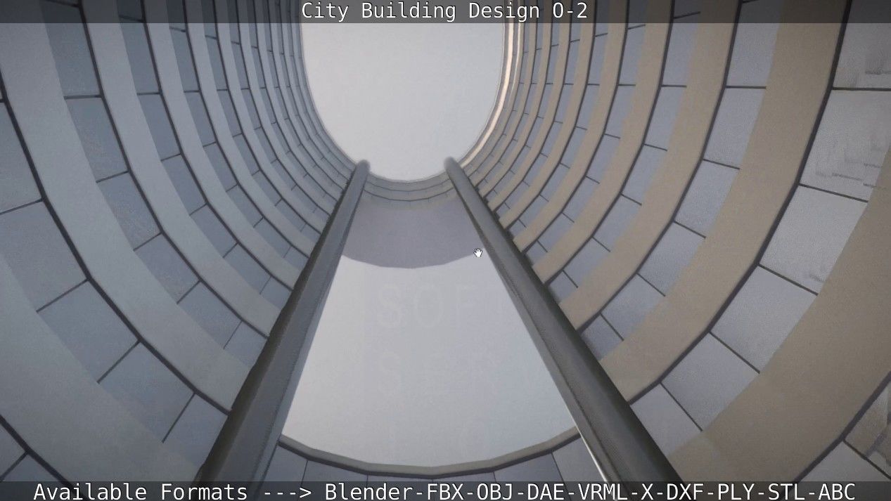City Building Design O-2 Low-poly 3D model_59
