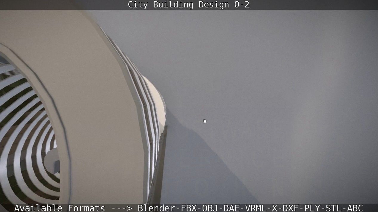 City Building Design O-2 Low-poly 3D model_48