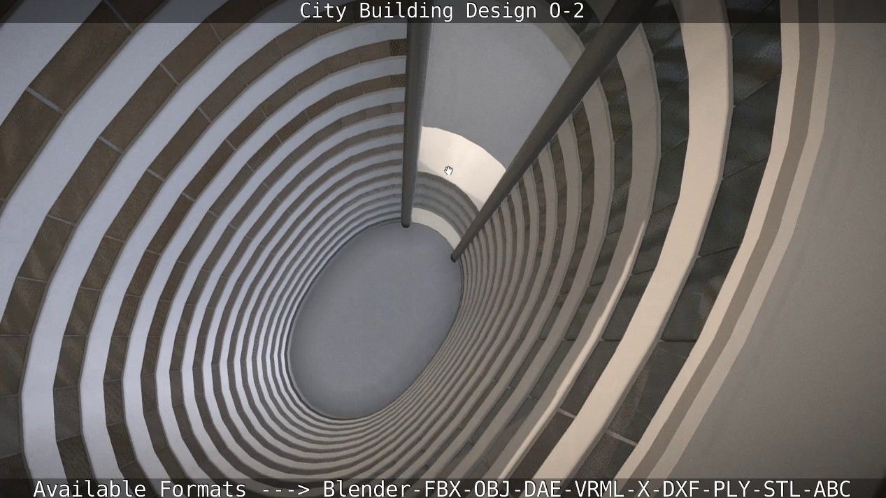 City Building Design O-2 Low-poly 3D model_51