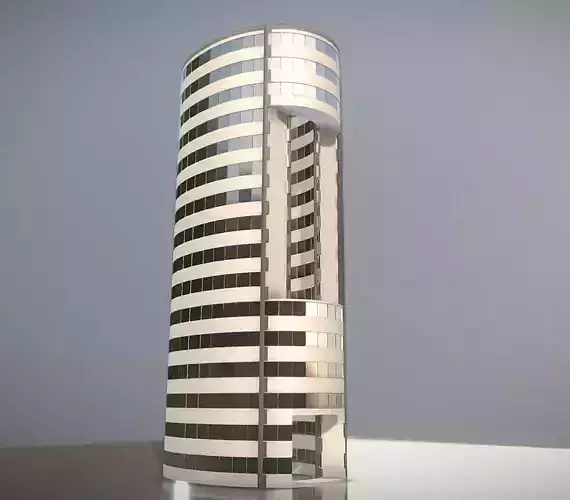 City Building Design O-2 Low-poly 3D model
