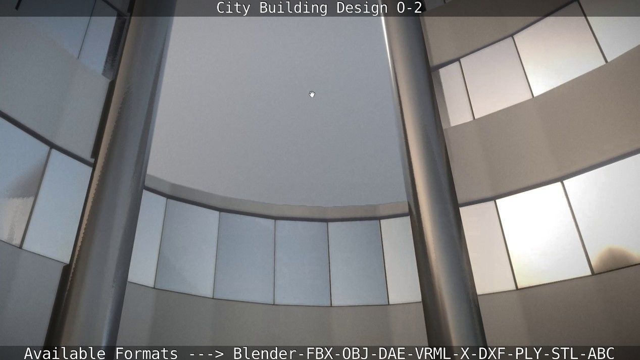 City Building Design O-2 Low-poly 3D model_56