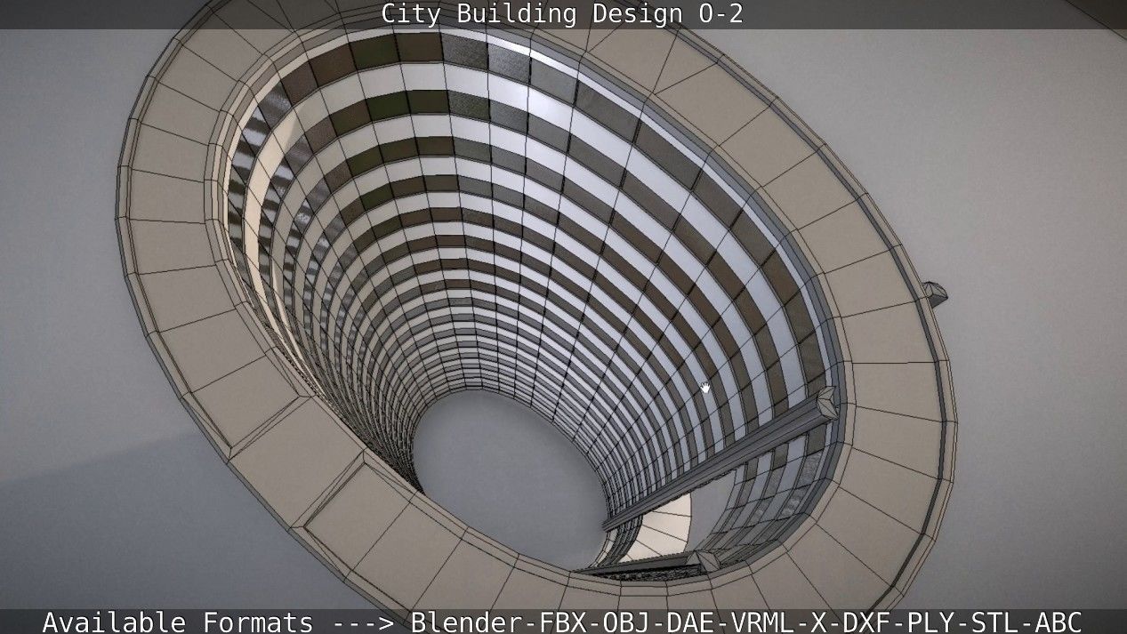 City Building Design O-2 Low-poly 3D model_71
