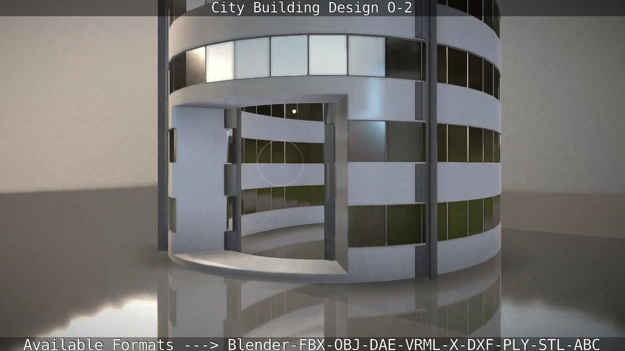 City Building Design O-2 Low-poly 3D model_40