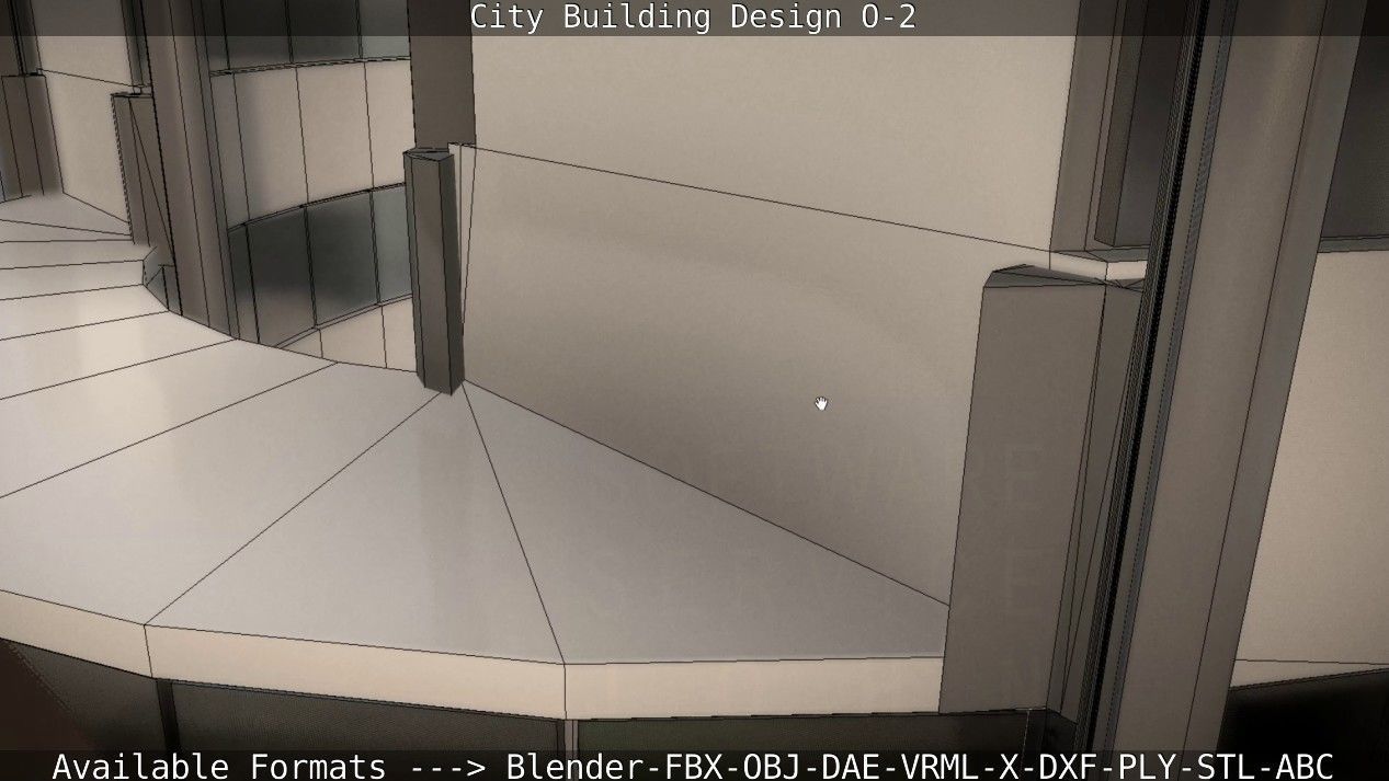 City Building Design O-2 Low-poly 3D model_78