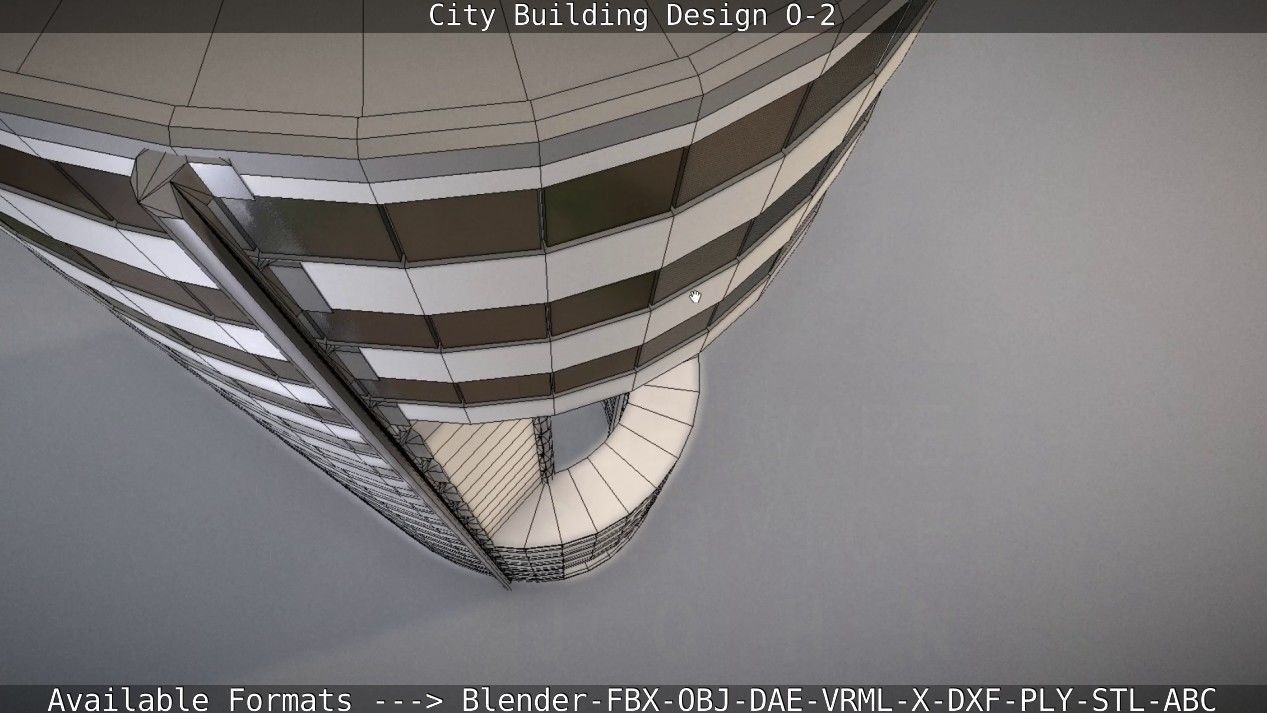 City Building Design O-2 Low-poly 3D model_69