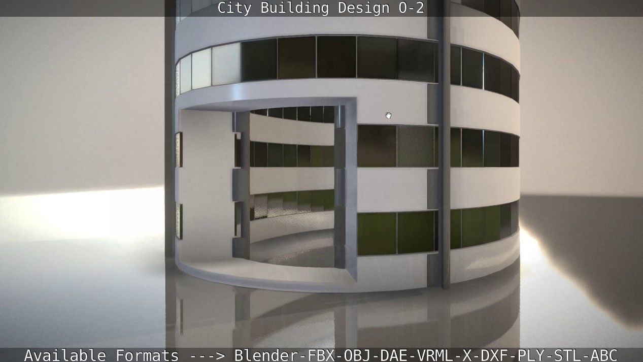 City Building Design O-2 Low-poly 3D model_39