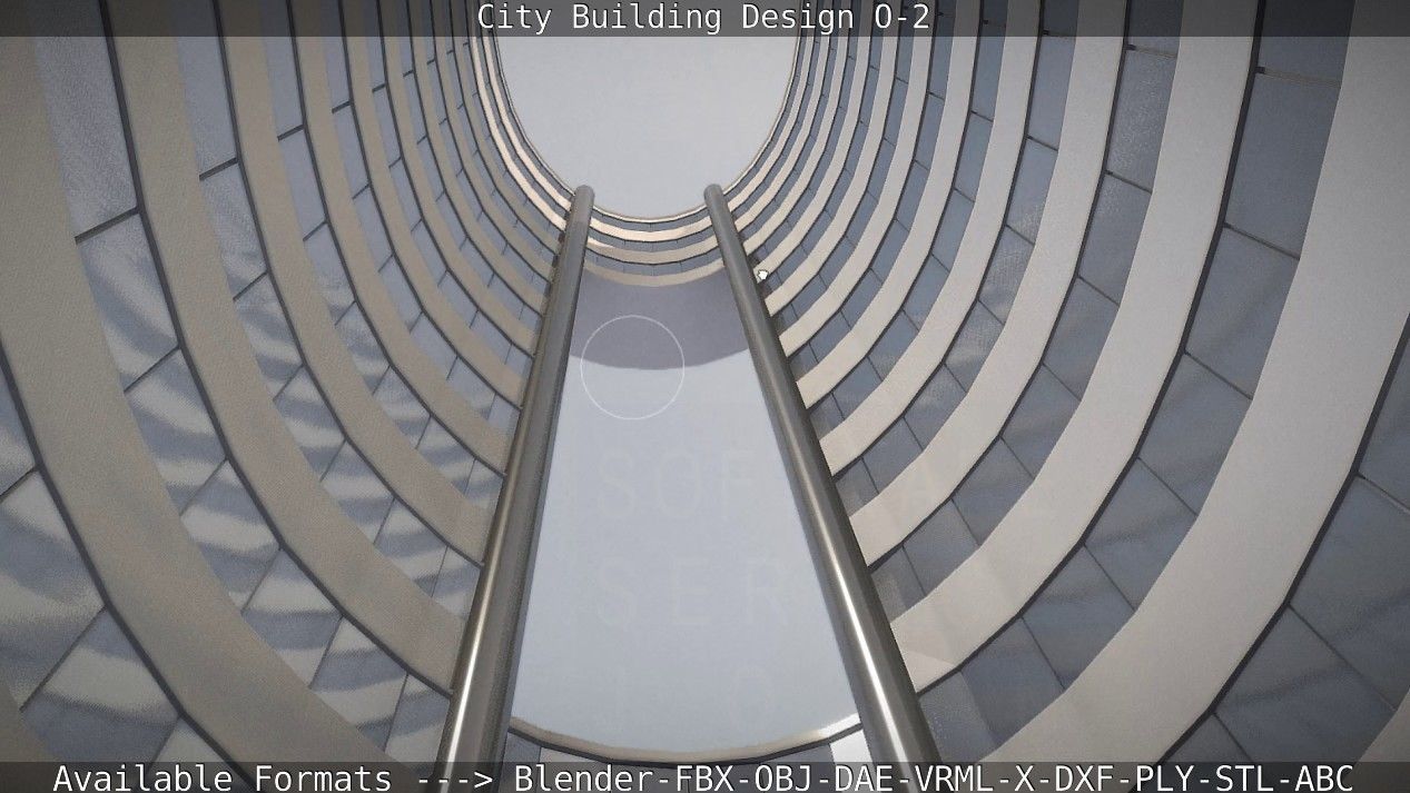 City Building Design O-2 Low-poly 3D model_61