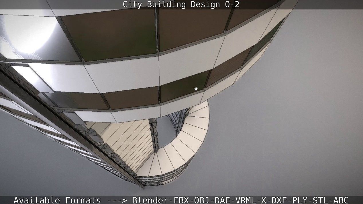City Building Design O-2 Low-poly 3D model_68