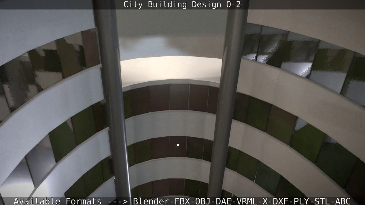 City Building Design O-2 Low-poly 3D model_54