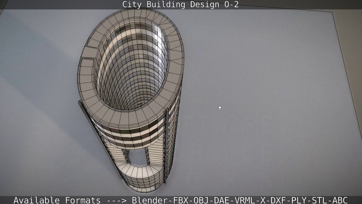 City Building Design O-2 Low-poly 3D model_73