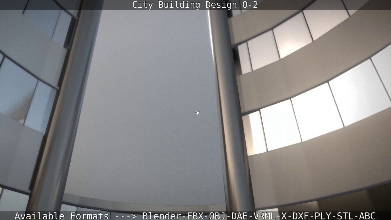 City Building Design O-2 Low-poly 3D model_57