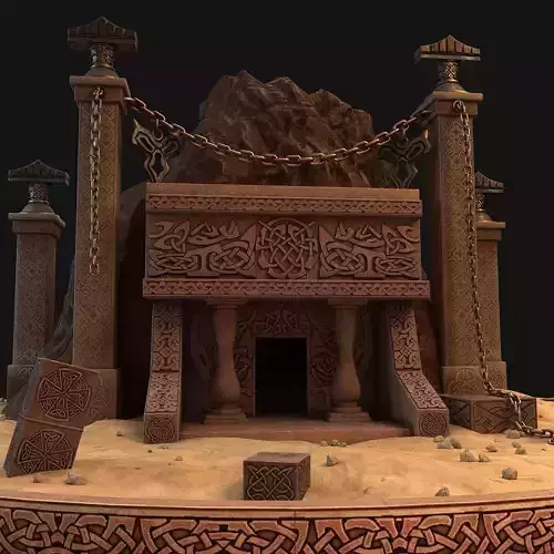 Cave entrance 3D model
