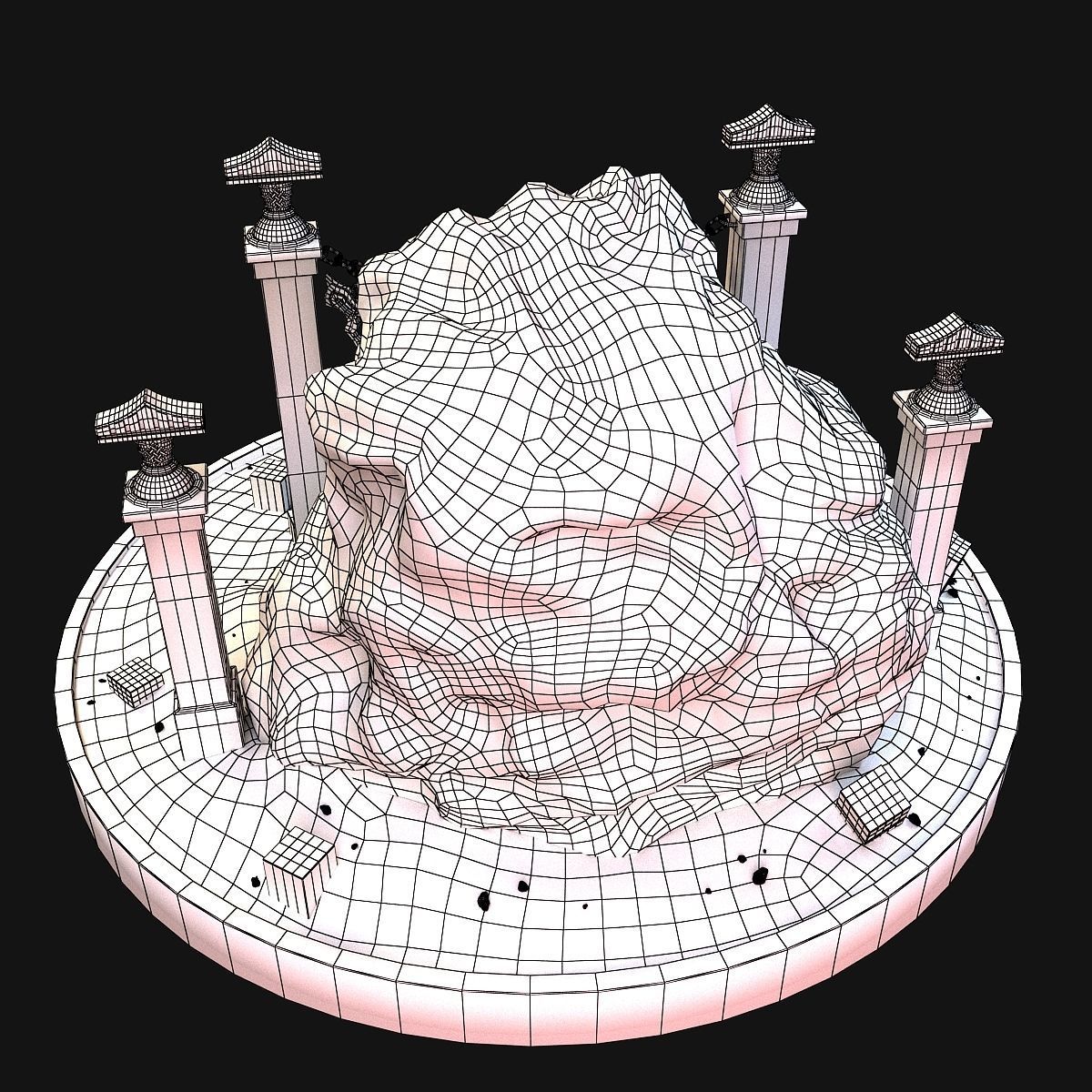 Cave entrance 3D model_12