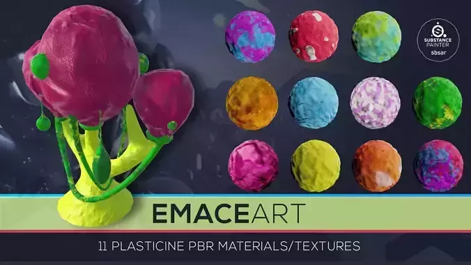 PBR 11 Toon Plasticine Material Substance Texture Mega Pack
