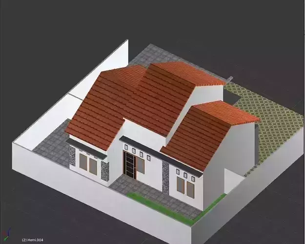 Sweet Small House Minimalis 3D Low Poly