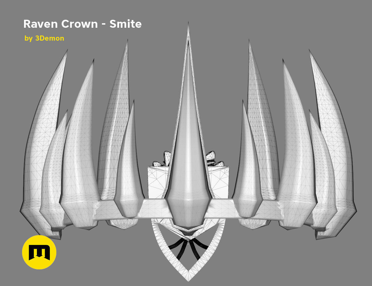Raven Crown - Smite 3D print model_15