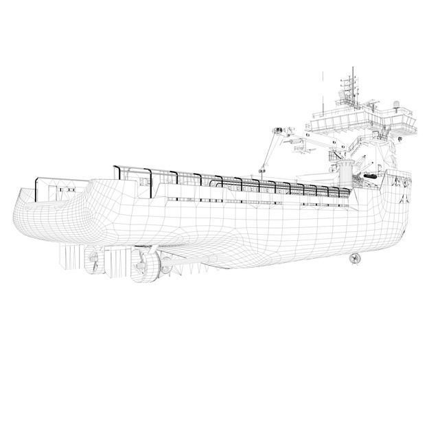 Icebreaker tugboat 3D model_5