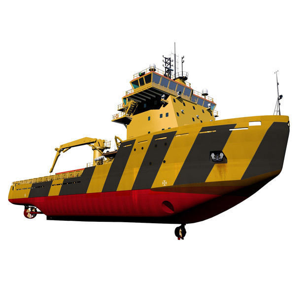 Icebreaker tugboat 3D model_2