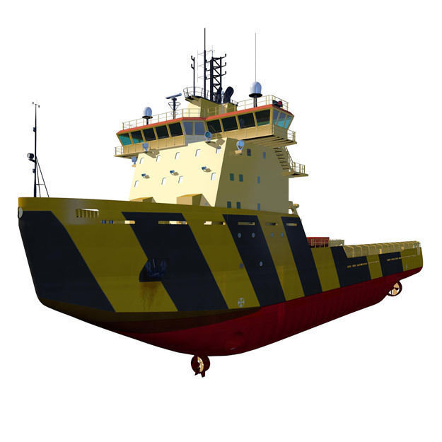 Icebreaker tugboat 3D model_7