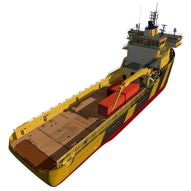 Icebreaker tugboat 3D model_6