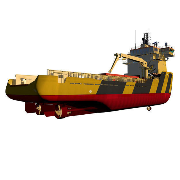 Icebreaker tugboat 3D model_4
