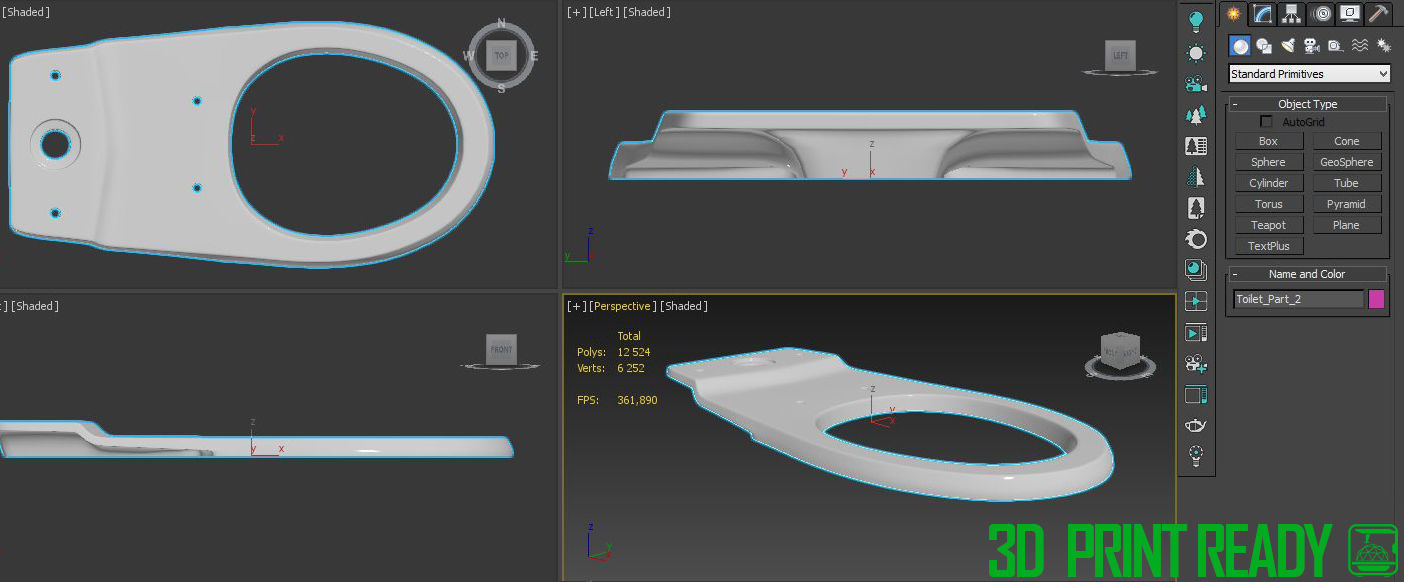 Toilet seat 3D print model_17