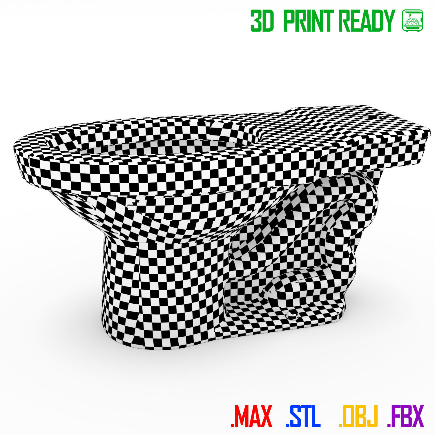 Toilet seat 3D print model_11