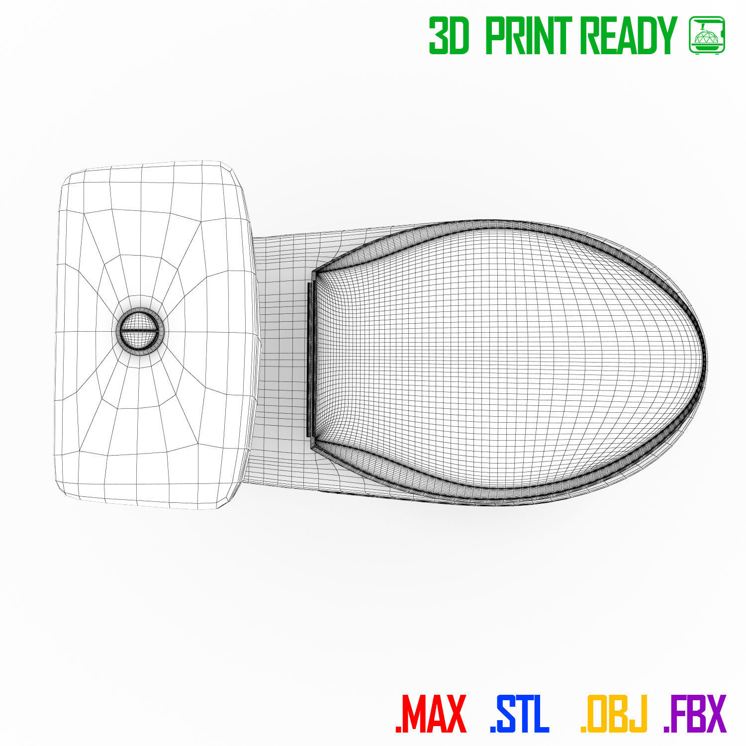 Toilet seat 3D print model_4