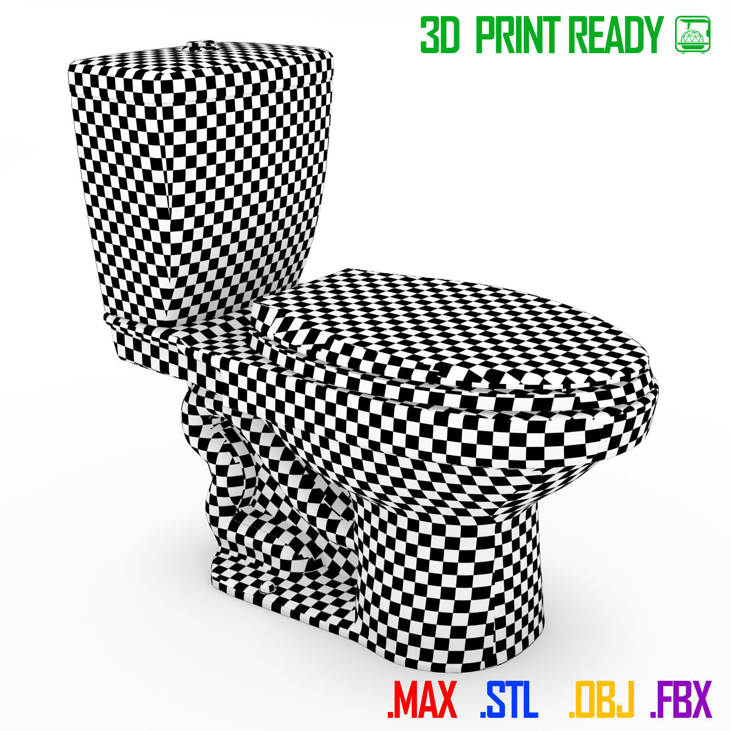 Toilet seat 3D print model_2