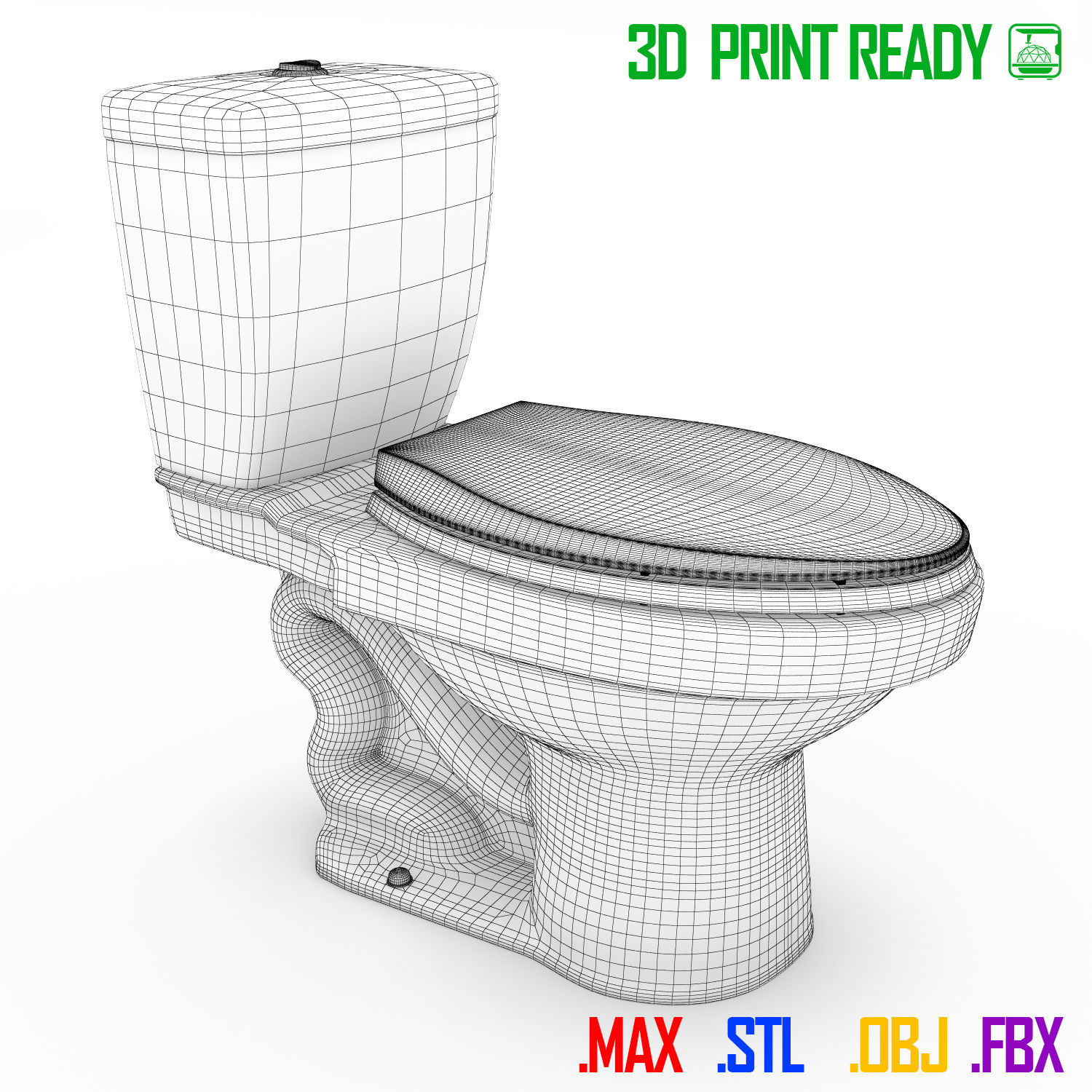 Toilet seat 3D print model_1