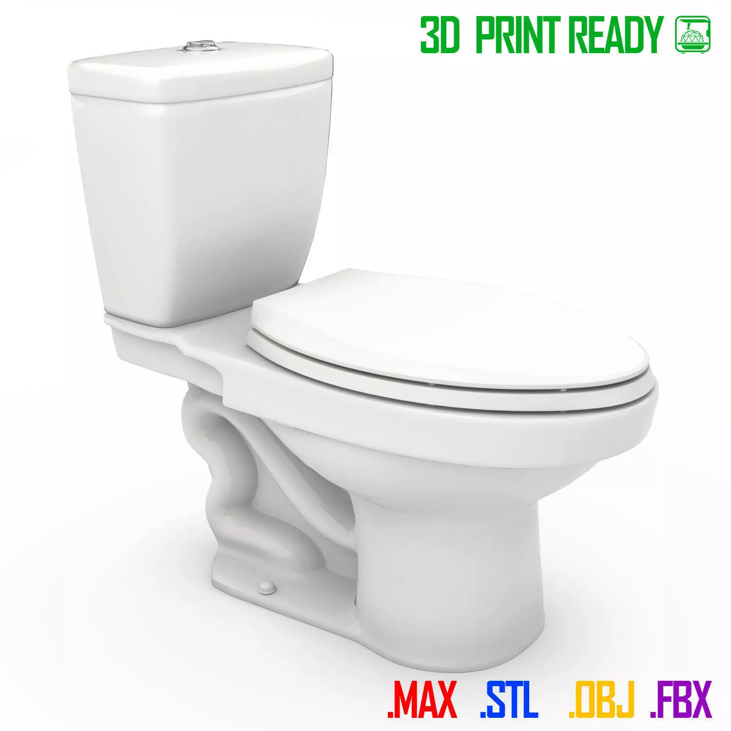 Toilet seat 3D print model_0