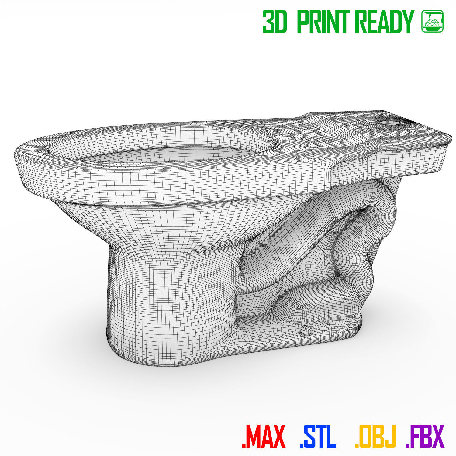 Toilet seat 3D print model_10