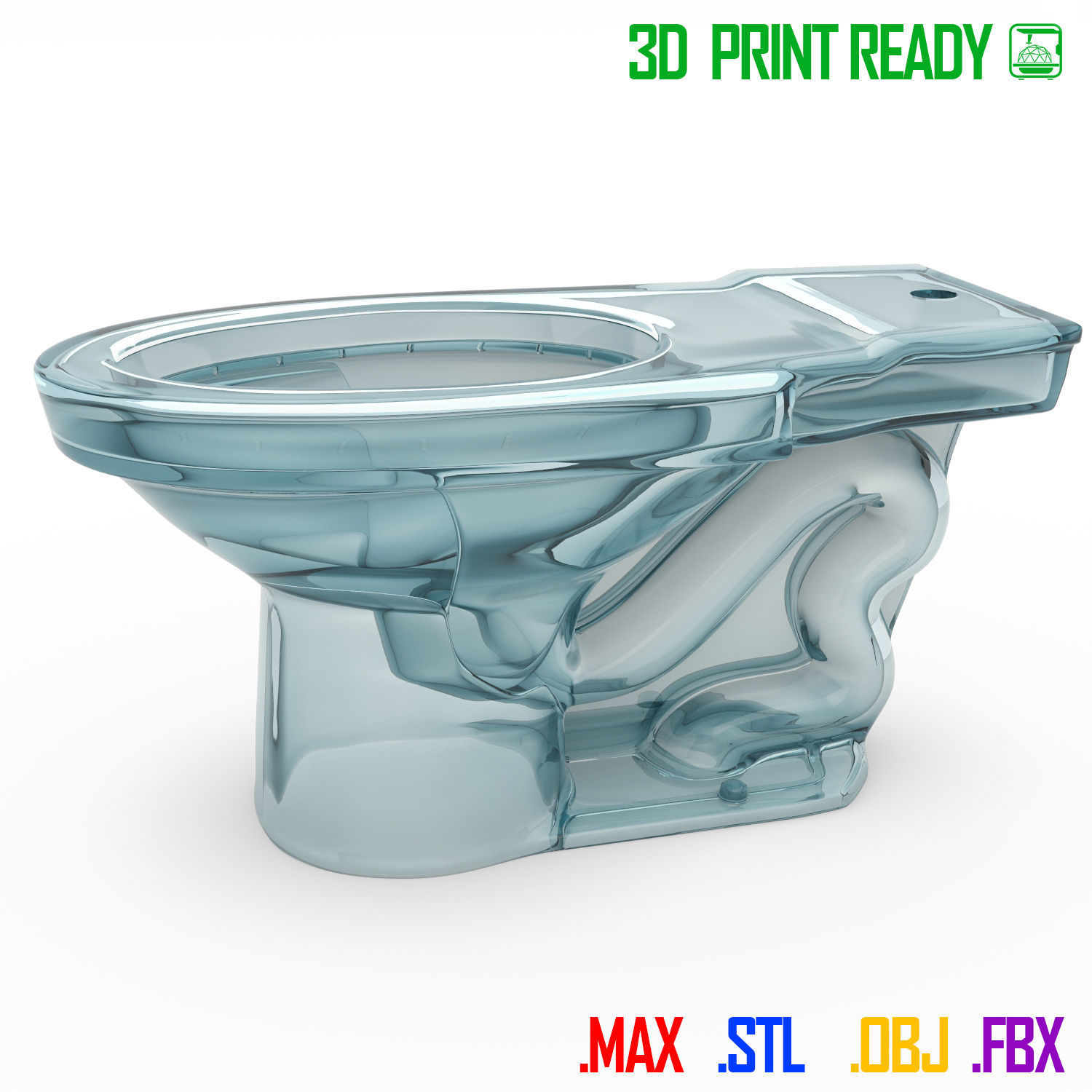 Toilet seat 3D print model_9
