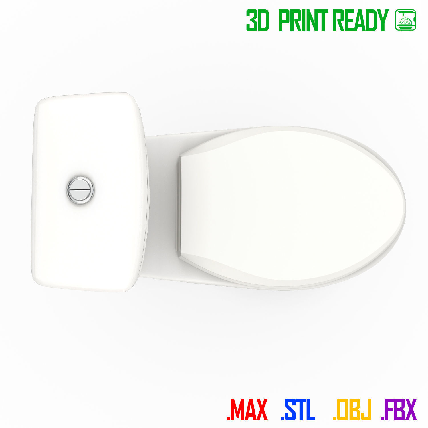 Toilet seat 3D print model_3
