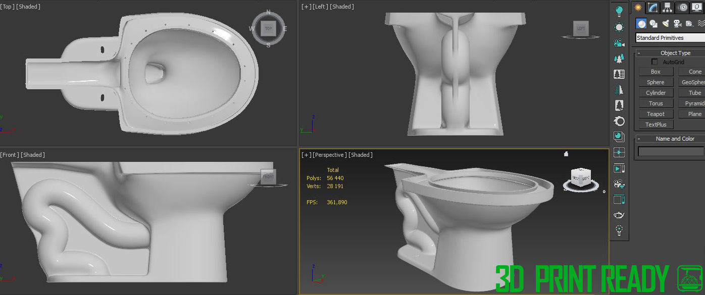 Toilet seat 3D print model_16