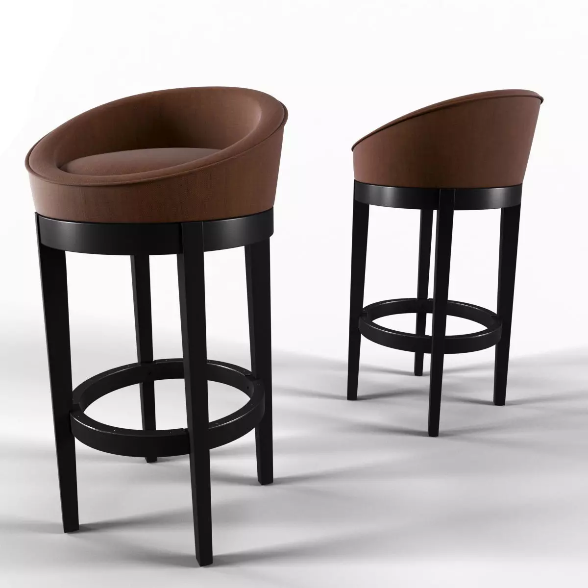 Chair No 7 Uris Swivel Microfiber Bar Stool 3D model_0