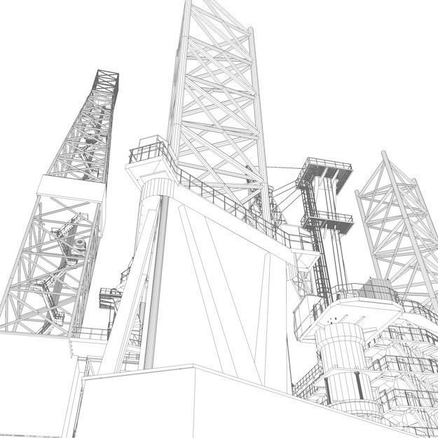 Jack-up rig 3D model_27