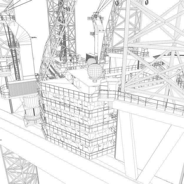 Jack-up rig 3D model_13