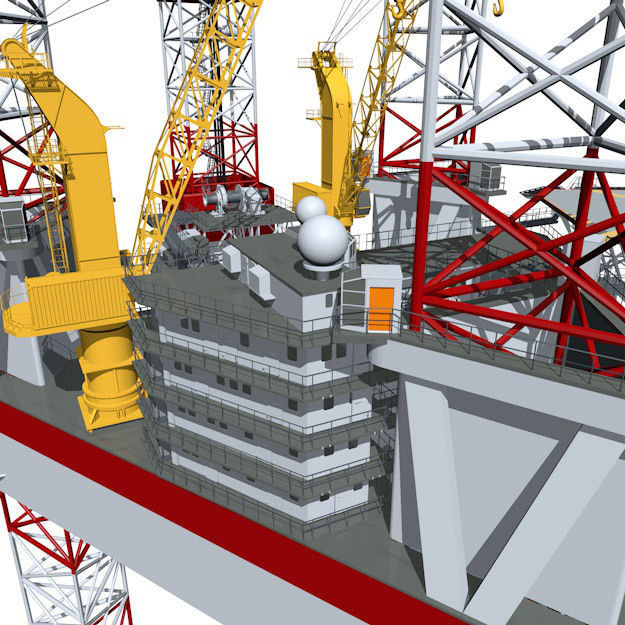 Jack-up rig 3D model_12