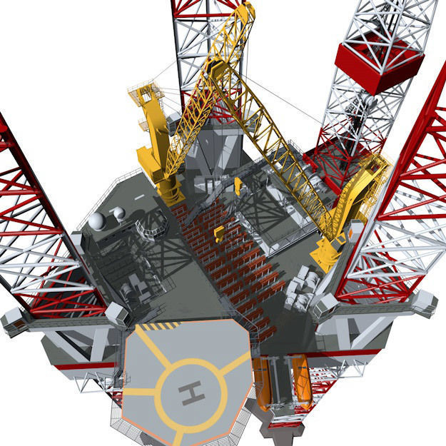 Jack-up rig 3D model_6