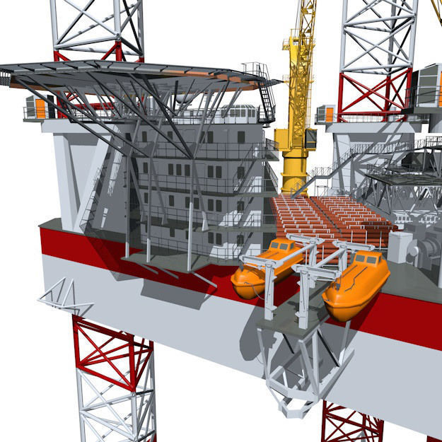 Jack-up rig 3D model_10
