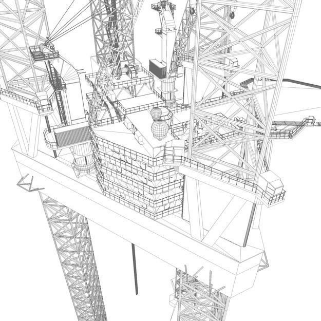 Jack-up rig 3D model_9